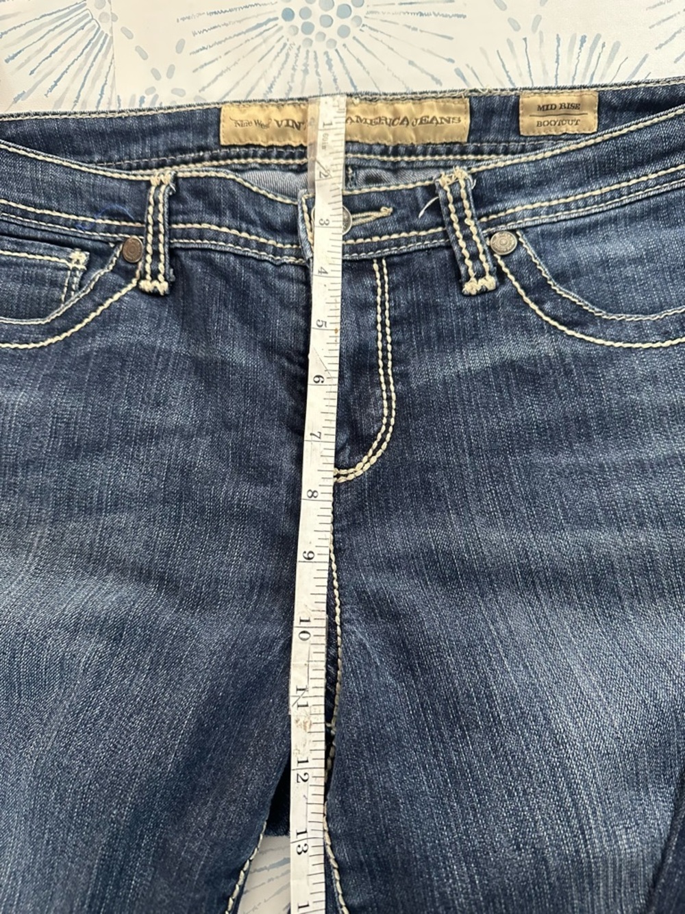 Nine West Vintage American Mid Rise Bootcut Jeans Women's Size 12 - Picture 6 of 12